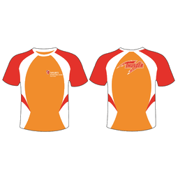 TISKL Thunder Kit Round Neck ( Red & Orange)(Optional)